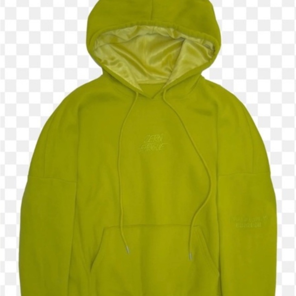ZERO FATIGUE SILK PILLOW LINED HOODIE CHARTREUSE GREEN - M